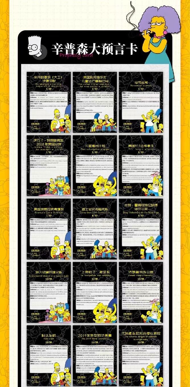 The Simpsons [Fancy Card] Booster Box Collectible Cards CCG [Chinese Product]