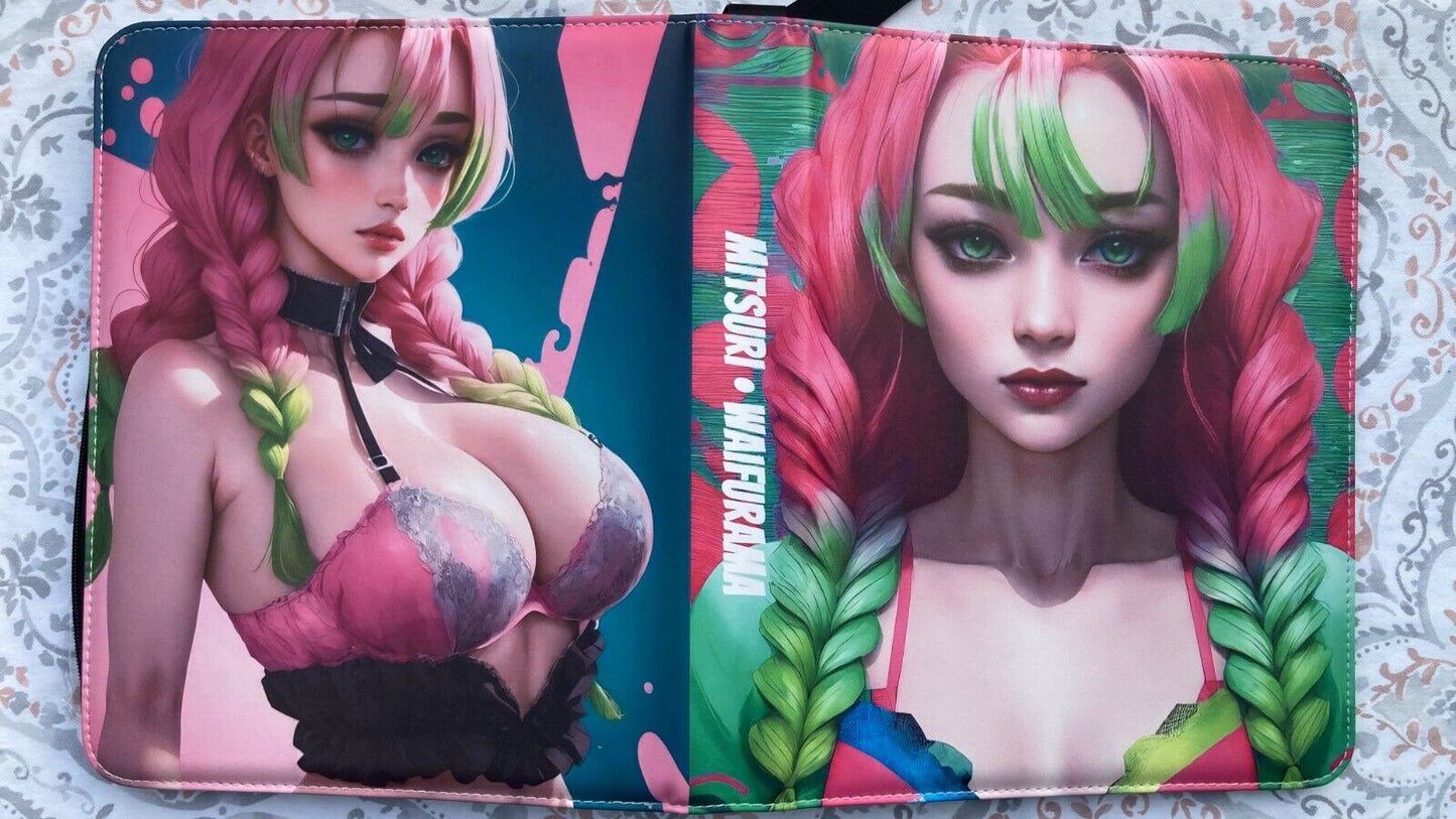 WAIFURAMA Card Binder WAVE 2 Anime Waifu Leather Zipper Album 3Ring Sexy CCG TCG