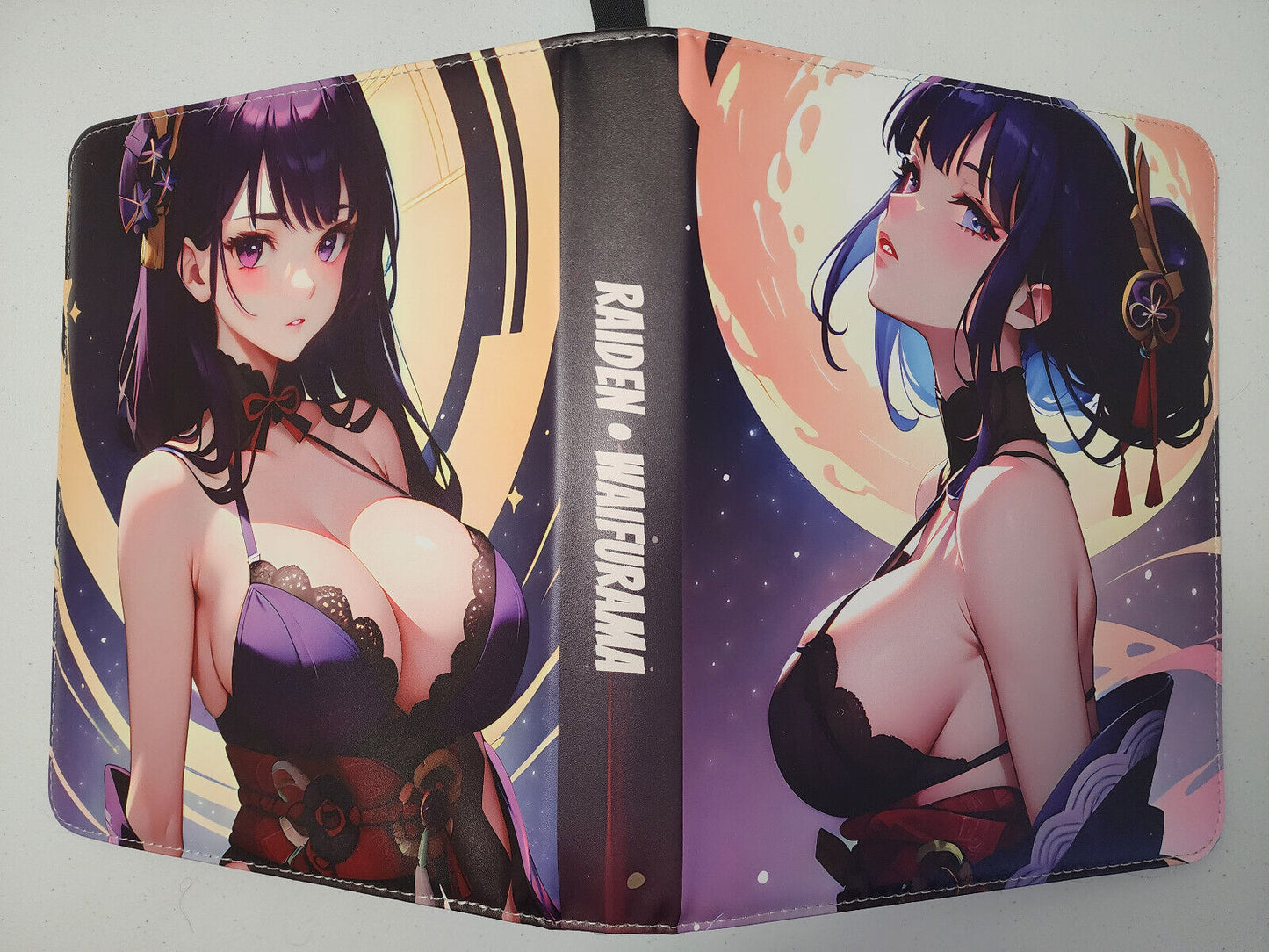 WAIFURAMA Card Binder Album Leather Zipper 3-Ring 9-pocket Anime Waifu Sexy