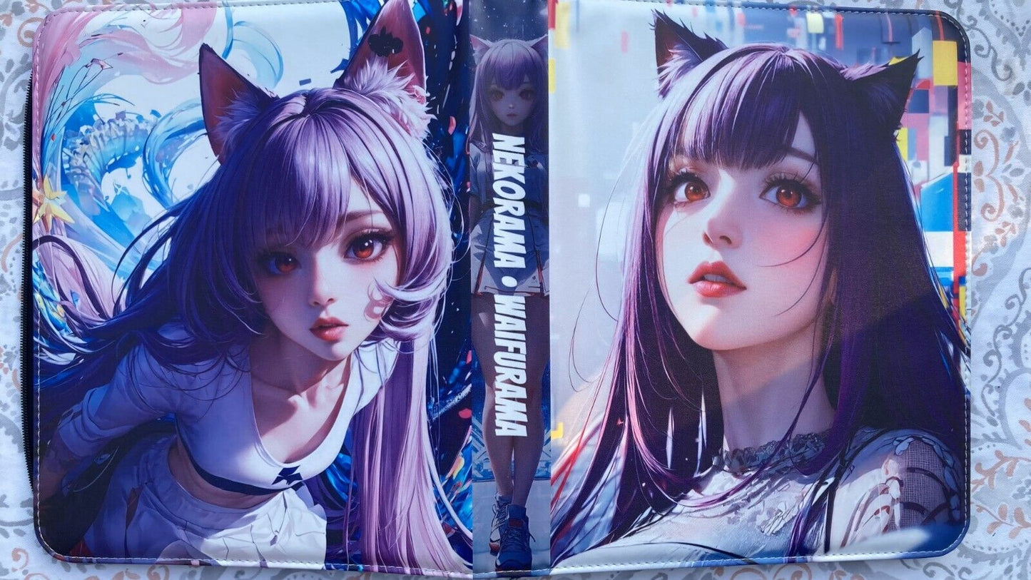waifu card binder WAIFURAMA Card Binder WAVE 2 Anime Waifu Leather Zipper Album 3Ring Se – Faricles LLC