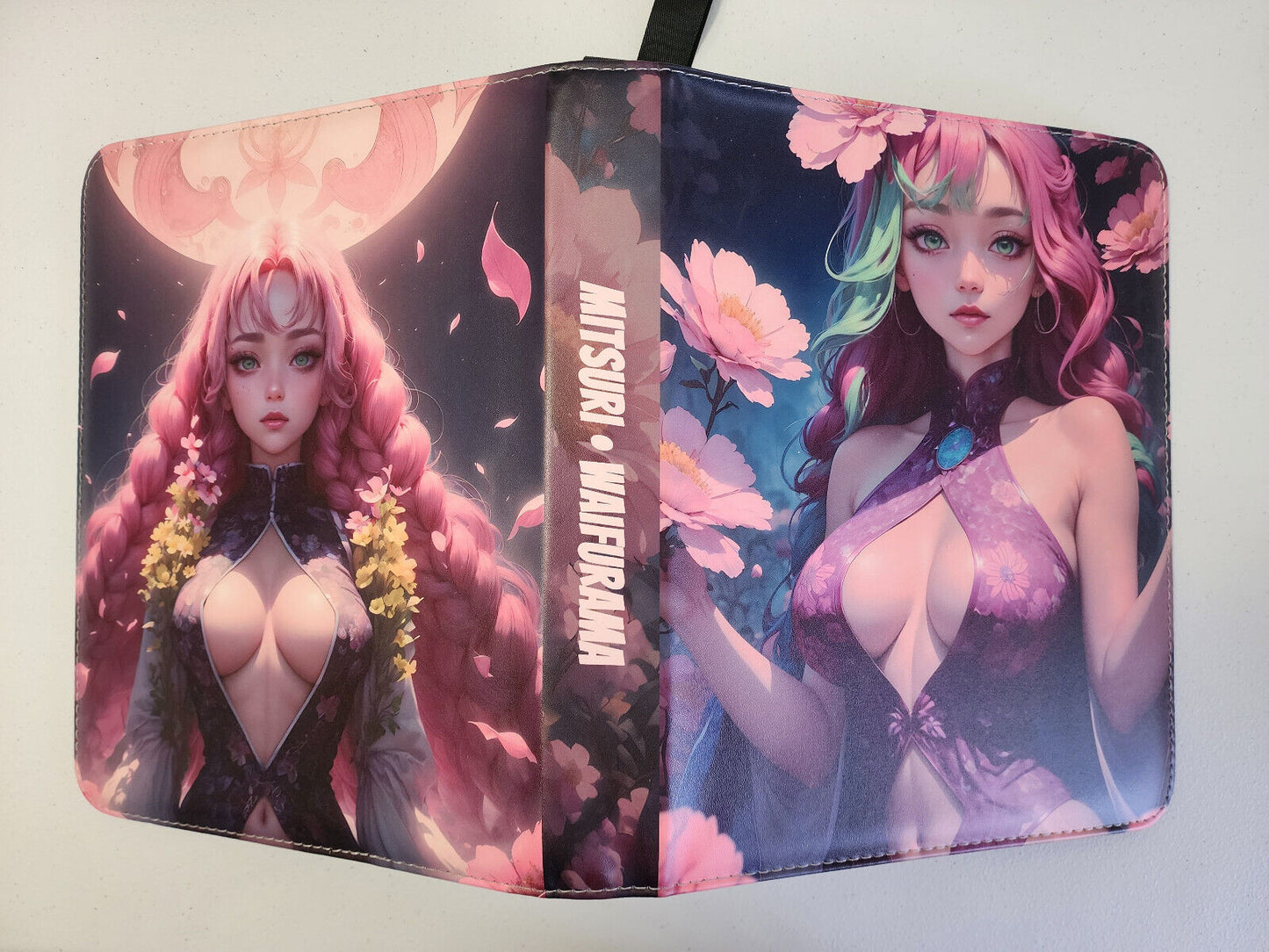 WAIFURAMA Card Binder Album Leather Zipper 3-Ring 9-pocket Anime Waifu Sexy