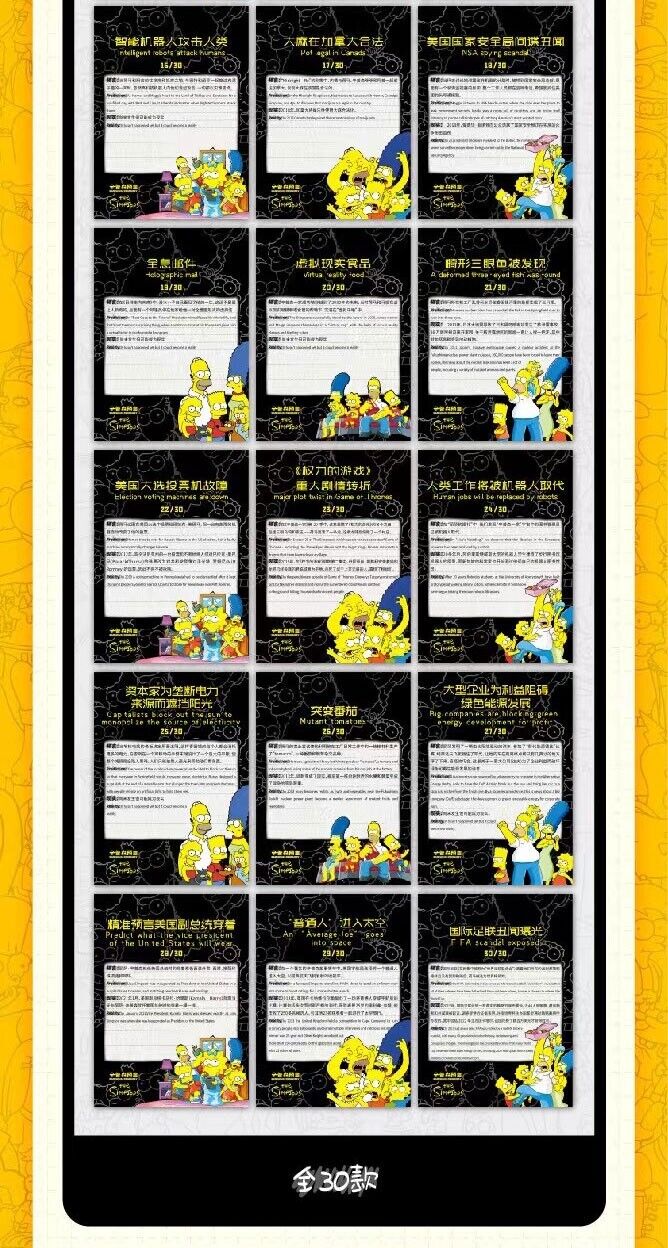 The Simpsons [Fancy Card] Booster Box Collectible Cards CCG [Chinese Product]