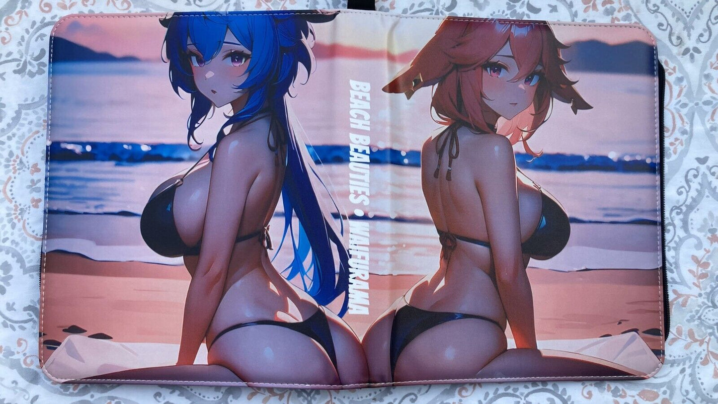 WAIFURAMA Card Binder WAVE 2 Anime Waifu Leather Zipper Album 3Ring Sexy CCG TCG