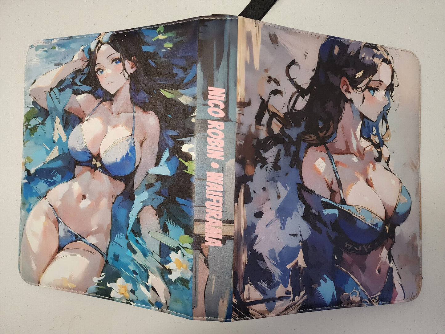 WAIFURAMA Card Binder Album Leather Zipper 3-Ring 9-pocket Anime Waifu Sexy