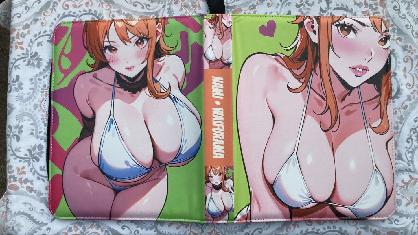 WAIFURAMA Card Binder WAVE 2 Anime Waifu Leather Zipper Album 3Ring Sexy CCG TCG