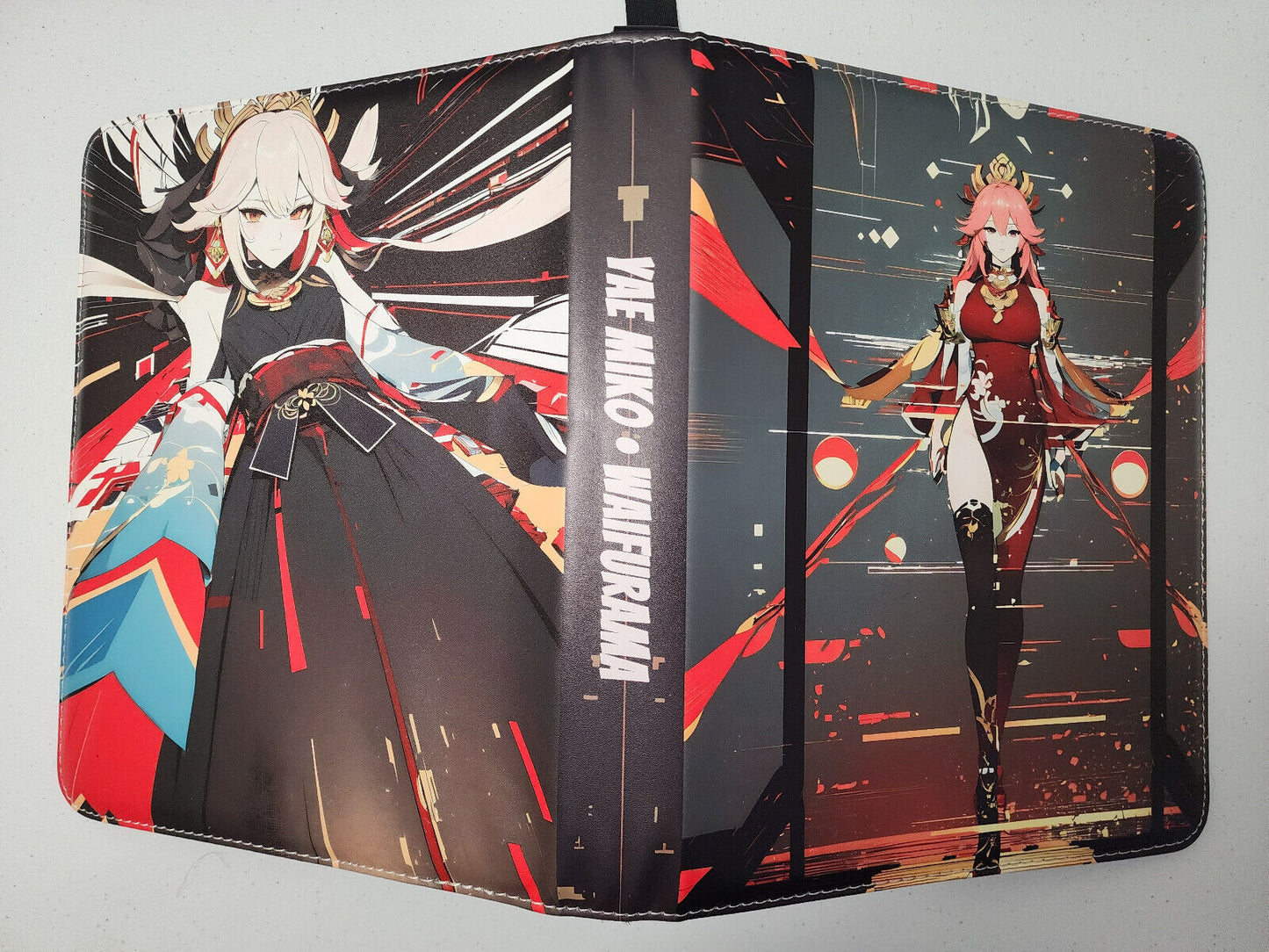 WAIFURAMA Card Binder Album Leather Zipper 3-Ring 9-pocket Anime Waifu Sexy