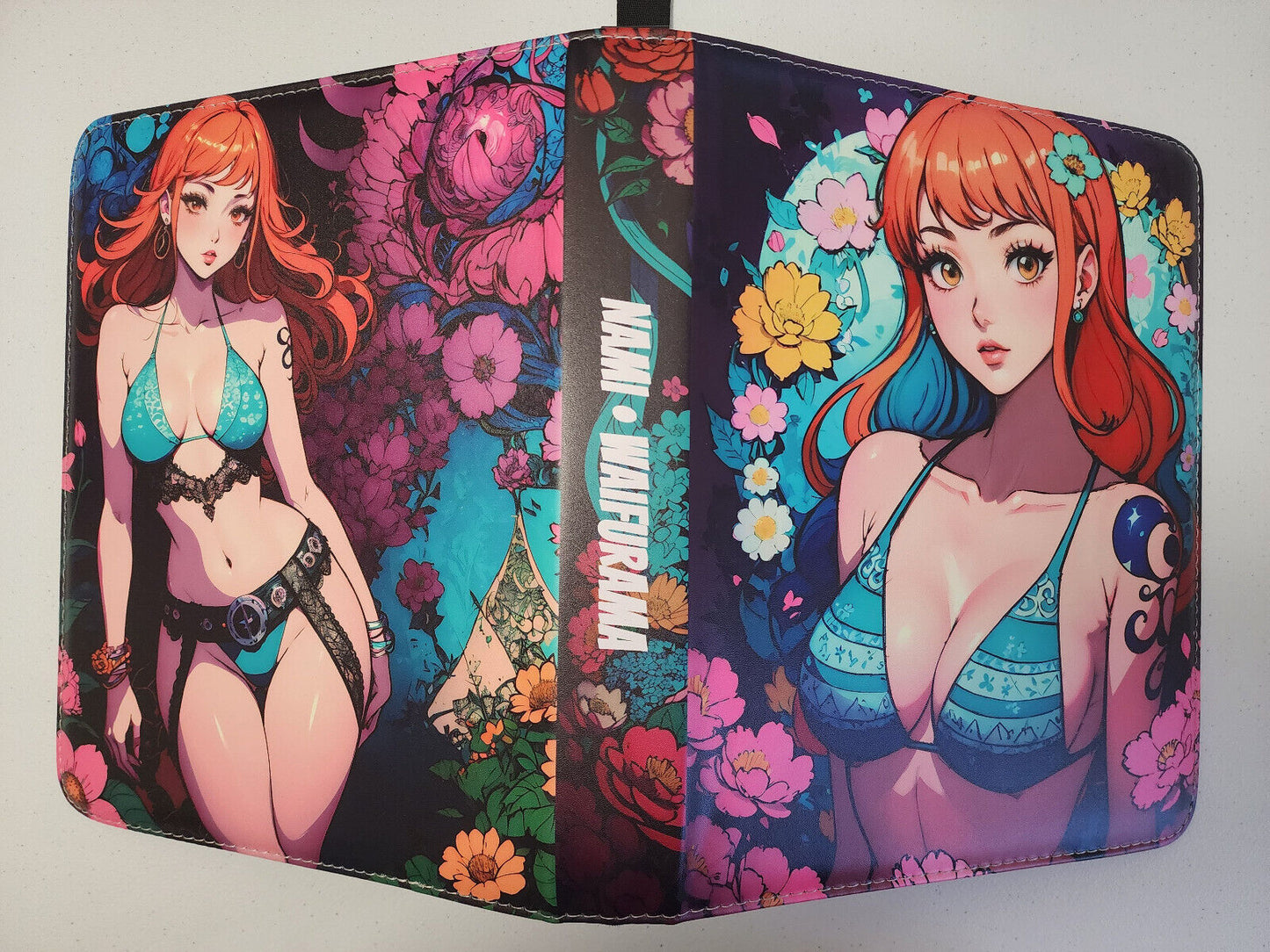 WAIFURAMA Card Binder Album Leather Zipper 3-Ring 9-pocket Anime Waifu Sexy