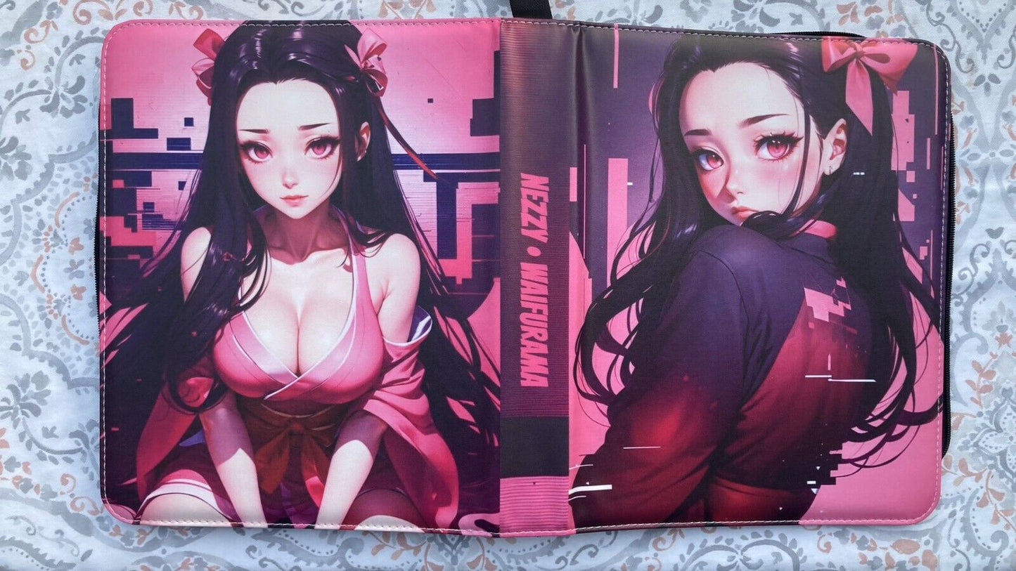 WAIFURAMA Card Binder WAVE 2 Anime Waifu Leather Zipper Album 3Ring Sexy CCG TCG