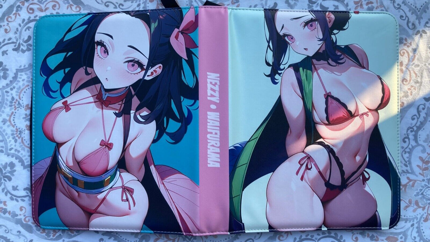 WAIFURAMA Card Binder WAVE 2 Anime Waifu Leather Zipper Album 3Ring Sexy CCG TCG