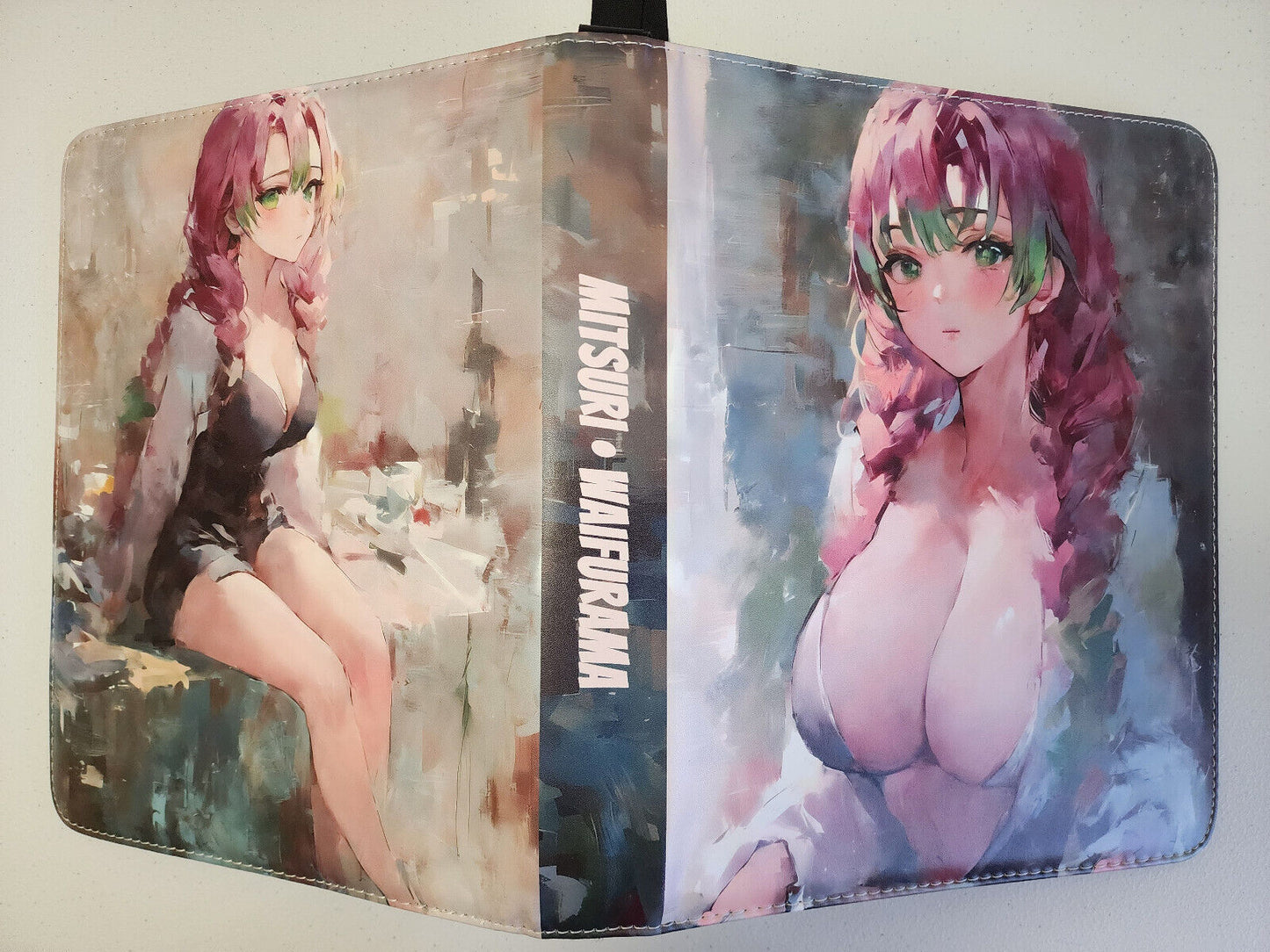 WAIFURAMA Card Binder Album Leather Zipper 3-Ring 9-pocket Anime Waifu Sexy