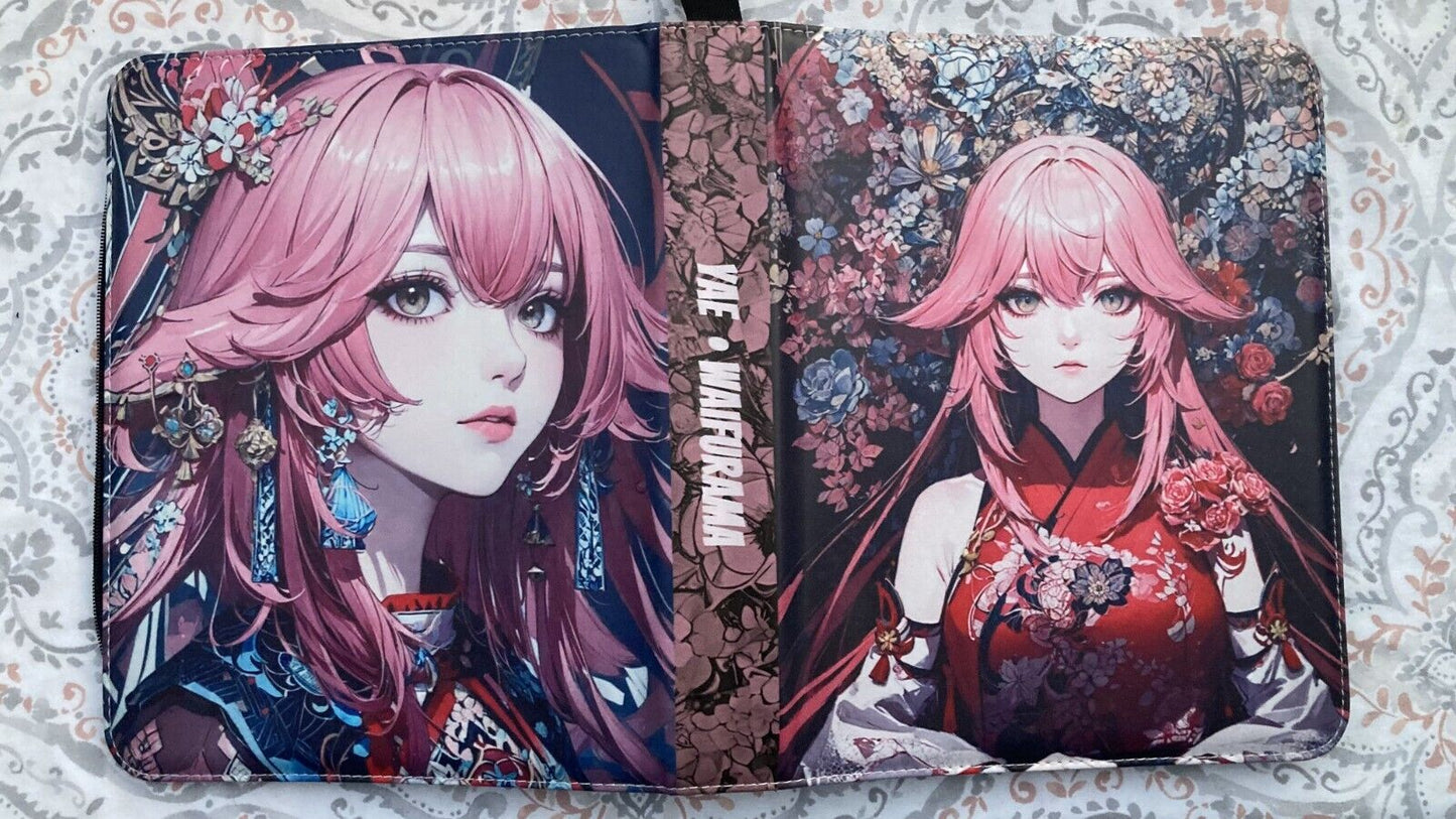 WAIFURAMA Card Binder WAVE 2 Anime Waifu Leather Zipper Album 3Ring Sexy CCG TCG