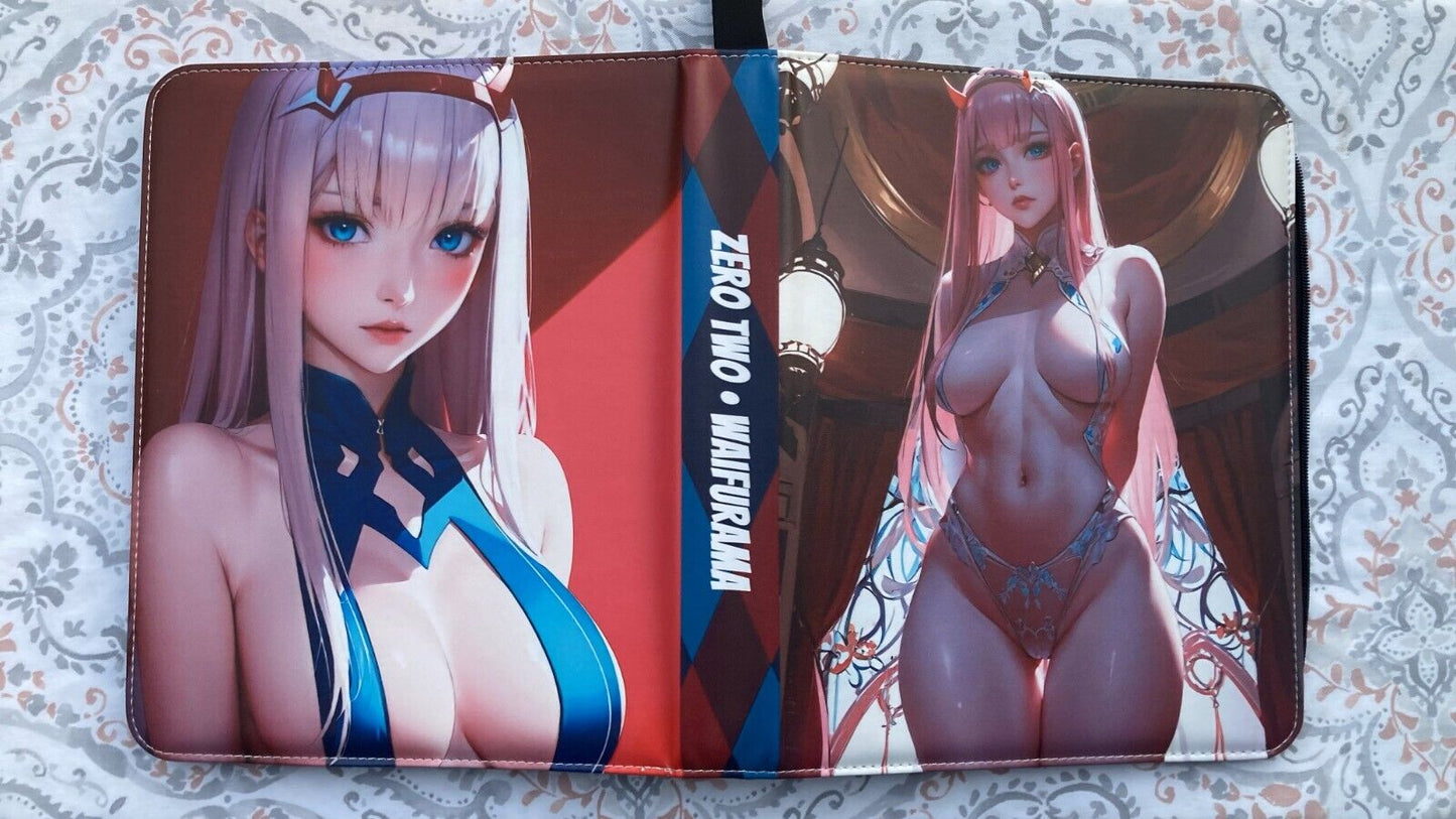 WAIFURAMA Card Binder WAVE 2 Anime Waifu Leather Zipper Album 3Ring Sexy CCG TCG